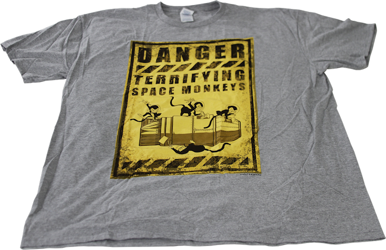 Danger Terrifying Space Monkeys T-shirt